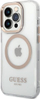 Fутрола за телефон Guess Metal Outline за iPhone 15 Pro Max, MagSafe, златна
