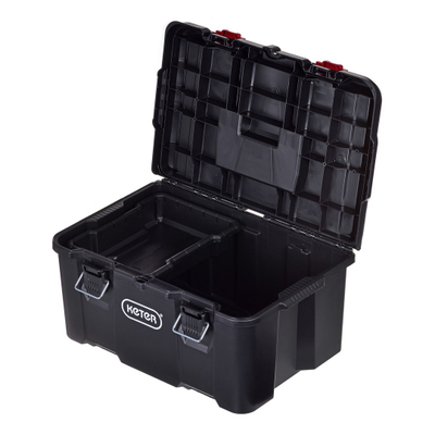 Sistem modular veglash Keter Stack N Roll 250927, me rrota, dorezë teleskopike, i zi