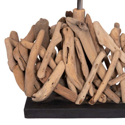 Lampë tavoline Twiggy HM4424, drejtkëndore, 35.5x15x47cm, kapak i bardhë