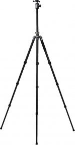 Tripod fotografik FotoPro Sherpa Max, 4 seksione, fibër karboni, gri