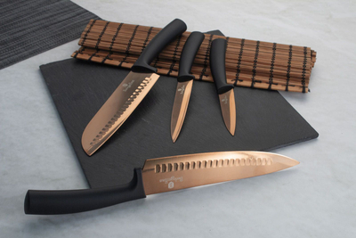 Set thikash kuzhine Berlinger Haus Metallic Line, 6 pjesë, çelik inox, rozë metalike me të zezë