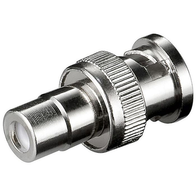 Adapter AV MicroConnect BNCRCAADAPTOR1, RCA në BNC, metalik, argjendtë