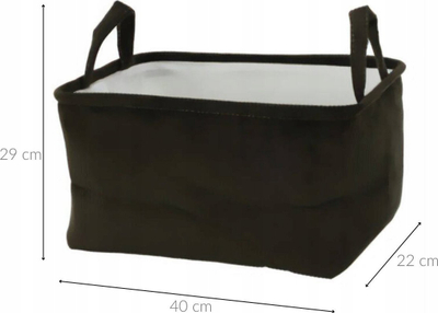 Kosh ruajtjeje me doreza, 25L, 40x29x22 cm, jeshile e errët