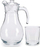 Set gotash me kanë Vivalto, 4x40 cl, 1.8 l, transparent