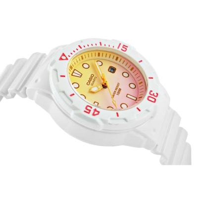Orë dore Casio LRW-200H-4E2VDR, quartz analog, mban ujë deri në 100 m, e bardhë