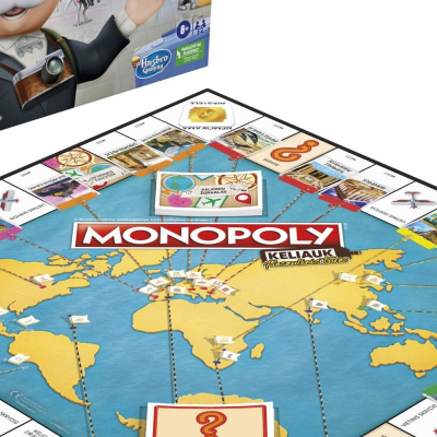 Loja me tavolinë Hasbro Monopoly World Tour, 2‑4 lojtarë, 8+, shumëngjyrëshe