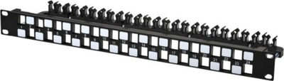Panel patch Lanview LVN127597, 24 porta, 1U, i blinduar