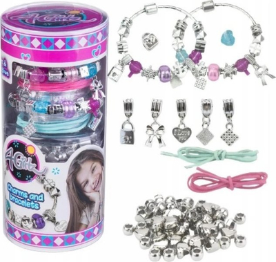 Set lodër për me bo varëse e byzylykë Bijoux, kordele me ngjyra, rruaza metalike, shumëngjyrësh