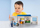 Lodër stacion policie Playmobil 1.2.3 9382, set me figura, me valixhe, shumëngjyrëshe