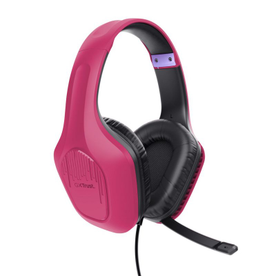 Kufje gaming Trust GXT 415P Zirox, 50mm, prizë 3.5mm, rozë