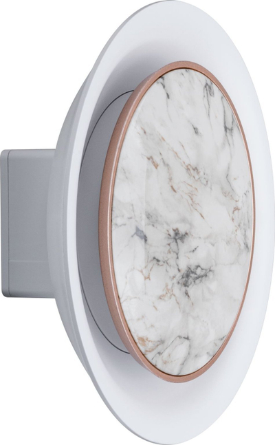 Llambë muri e futur Neordic Mamor, 2.5W LED, me efekt mermeri, e bardhë