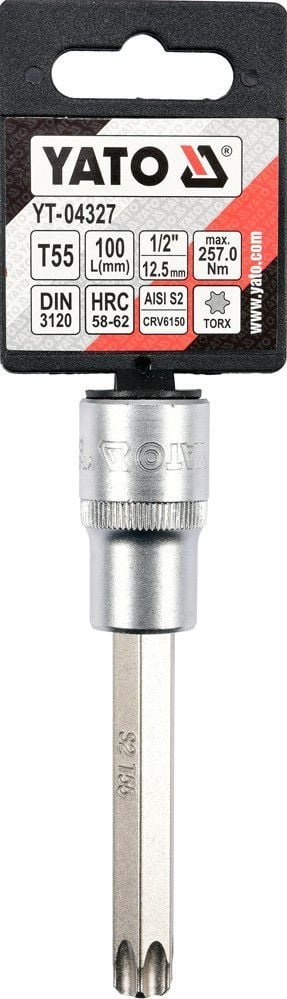 Bit çelësi Torx Yato YT-04327, 1/2", T55, 100mm