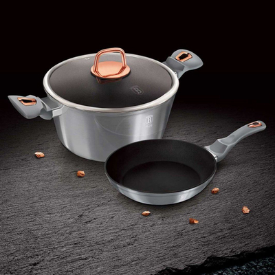 Set tenxheresh me takëme Berlinger Haus Moonlight Metallic Collection, 17 pjesë