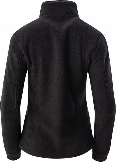 Bluzë fleece për gra BRUGI 2NE3, me zinxhir komplet, xhepa me zinxhir, e zezë