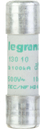 Siguresë cilindrike Legrand 013010, 10x38mm, 10A, 500V