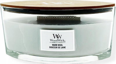 Qiri WoodWick Warm Wool Ellipse, 9.2cm x 19.1cm x 12.1cm, gri