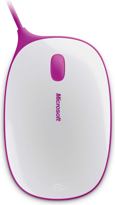 Mi kompjuteri Microsoft Express Mouse, me kabllo, BlueTrack, i bardhë rozë