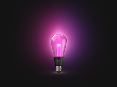 Llambë inteligjente Philips Hue Lightguide Giant Edison ST72, White and Color Ambiance, E27, transparente