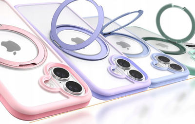 Mbulesë telefoni Torras Ostand R Fusion Series për iPhone 16, me unazë 360°, magnetike, blu e çelët