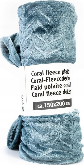 Pled Coral Fleece Other Brand 02, 150 x 200 cm, blu