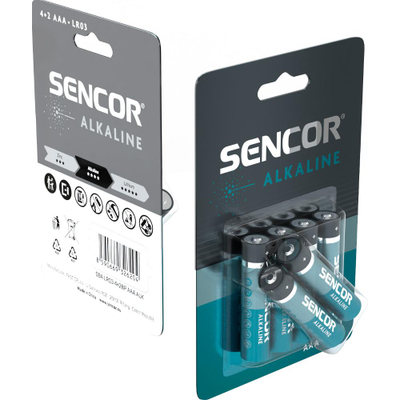 Bateri Sencor SBA LR03 4+2BP AAA Alk, 6 copë