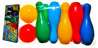 Set bowling për kalamaj Nina Small, 9 birila, 2 topa, shumëngjyrësh