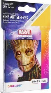 Mbrojtëse letrash Gamegenic Marvel Champions Fine Art Groot, për letra loje, shumëngjyrëshe