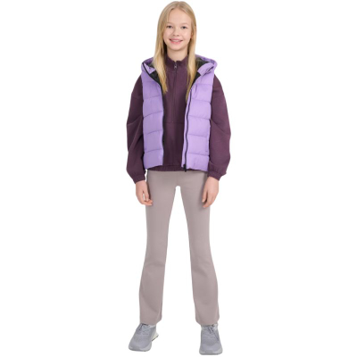 Елек за девојчиња 4F F166 Jr Vest 4FJWSS25TVJAF166, синтетичко пердувче 4FWarm, хидрофобен, розов