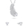Set bizhuterish vathë dhe qafore për femra Brilio Silver SET242W, 45cm, të argjendtë/transparent