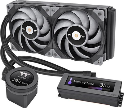 Ftohës uji për PC Thermaltake Floe RC Ultra 240, radiator 240mm, LCD, i zi