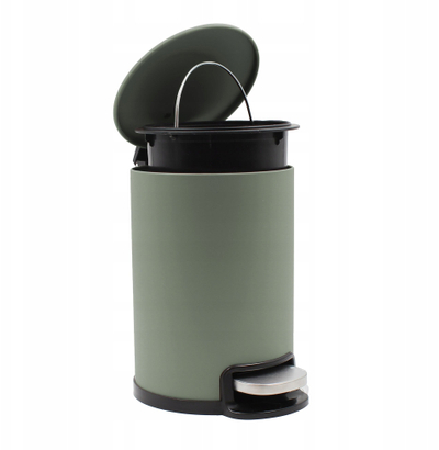 Kанта за отпадоци Douceur D'intérieur Metaline, 3L, со педала, мат зелена