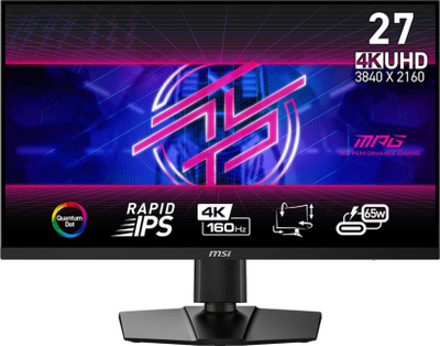 Monitor lojrash MSI MPG 274URFDE QD, 27", 4K UHD 160Hz, i zi