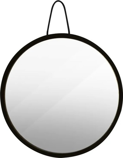 Pasqyrë muri Homeit Mirror, rrethore 20.5 cm, kornizë lis i zi