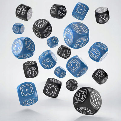 Set zare Q Workshop Fortress Compact D6, 20 copë, 14 mm, zi me blu