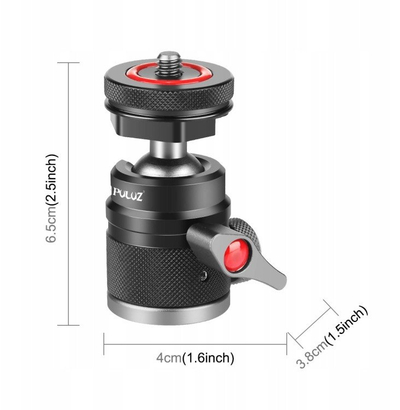 Глава за статив Puluz PU3075B, 1/4\", 3 kg, црна