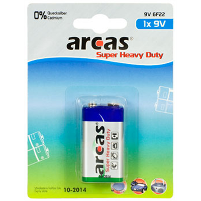 Bateri ARCAS Duty 9V Bllok, 1 copë