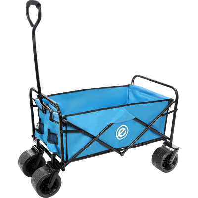 Karrocë plazhi Tourist Beach Cart Deluxe, palosëse 66x48x90cm, mban deri 100 kg, blu