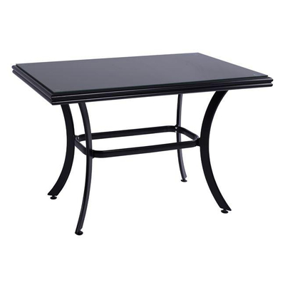 Tavolinë ngrënieje alumini Jaxen 120×70×78 cm (HM5533.02), zezë