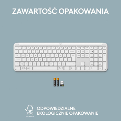 Tastierë Logitech K950, wireless, US INTL, e bardhë