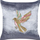 Set jastëkësh dekorativë velvet, 45 x 45 cm, me zogj, gri