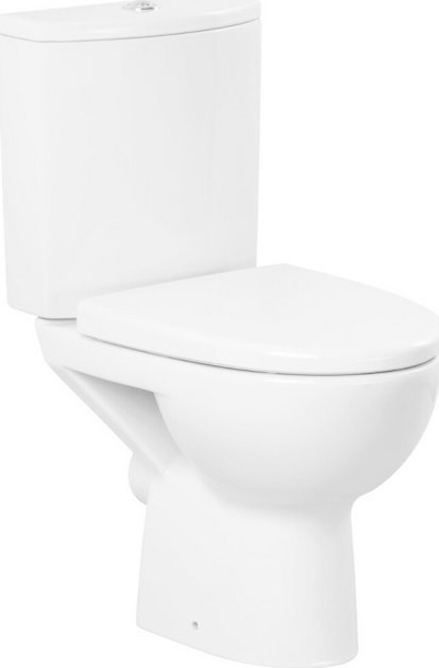 WC kompakt Cersanit Parva 306, 3/6 L, ulëse duroplast me mbyllje të butë, e bardhë