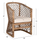 Karrige Mpiko rattan natyral jastëk ecru 64×68×87 cm (HM5990)