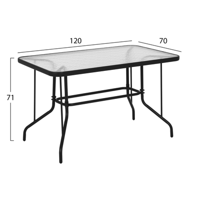 Tavolinë e jashtme ADAM HM5679.01 120×70×71 cm, gri
