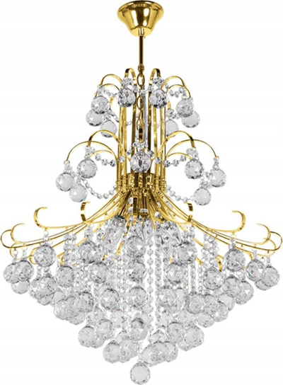 Luster varëse Elem Barcelona 6245/6 TR, 6xE27, kristal dekorativ, ngjyrë ari