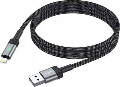 Kabllo USB në Lightning Borofone BU30 Lynk, 2.4A, 1.2m, e zezë