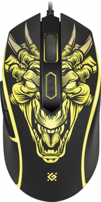 Гејминг глушец Defender Monstro GM-510L, 3200 DPI, со USB кабел, црн