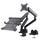Mbajtëse dyshe për monitor Maclean MC-813, 17-32", 8 kg, e zezë