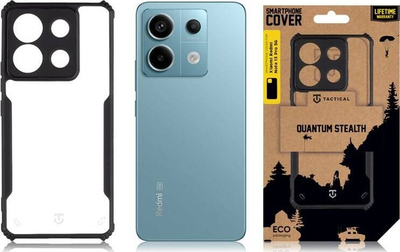 Mbulesë telefoni Tactical Quantum Stealth, për Xiaomi Redmi Note 13 Pro 5G, kundër goditjeve, transparente e zezë