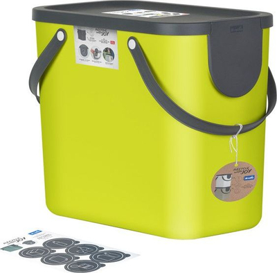 Kosh plehrash Rotho Albula, 25L, plastik, jeshil