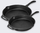 Set tiganësh gize Petromax Fire Skillet fp25 t dhe fp30 t, 25 cm dhe 30 cm, i zi